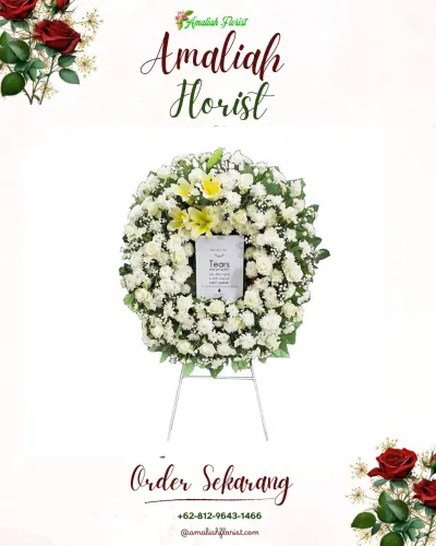 Krans Bunga Duka Cita di Sempaja Utara
